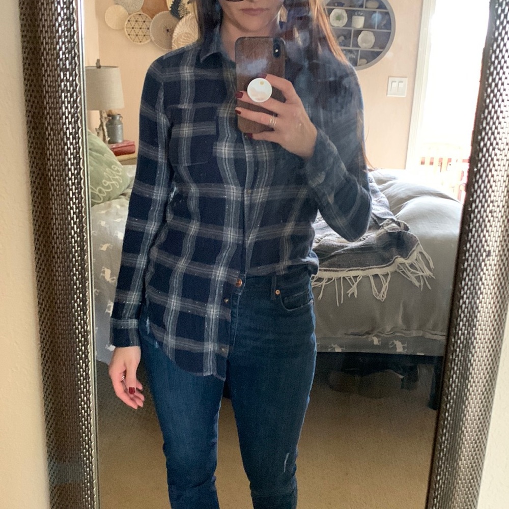 Hollister blue flannel